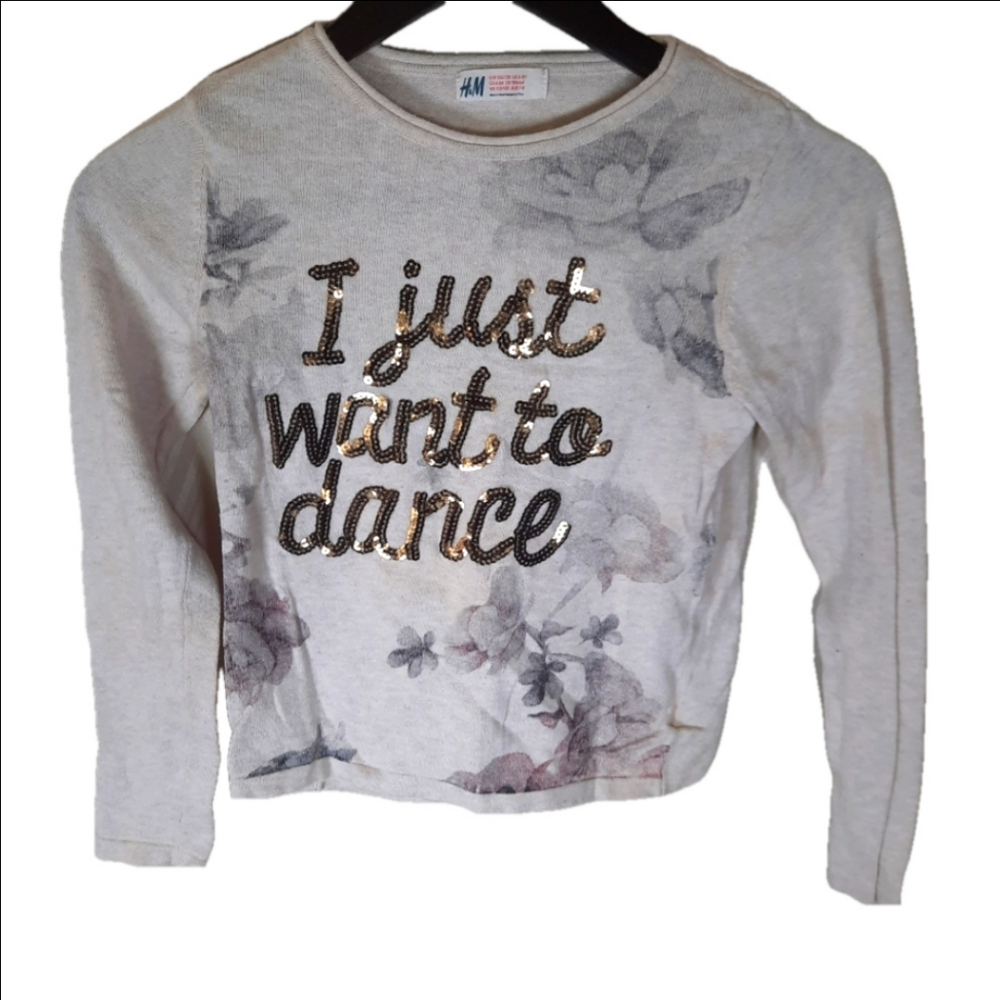 Girls H&M Dance Sweater Size 6-8